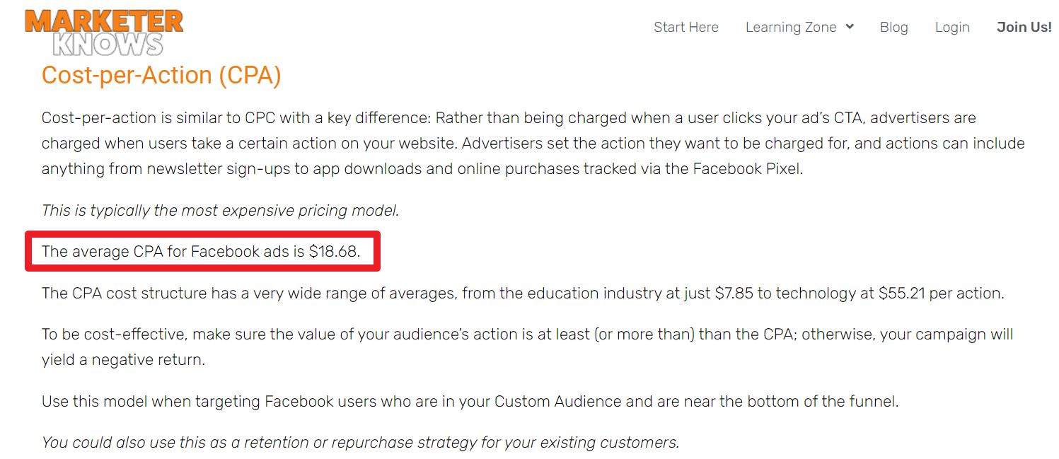 根据Marketer Knows网站分析，META广告平台的平均投放CPA大约是美金18.68元，换算新台币约522.9元。